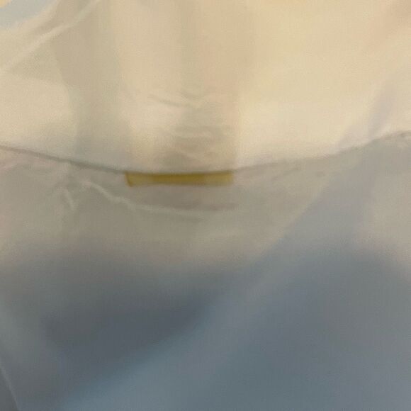 Calvin Klein Shift Dress White Cotton Twill Silver Accent Midi Sleeveless 4 - Picture 7 of 7